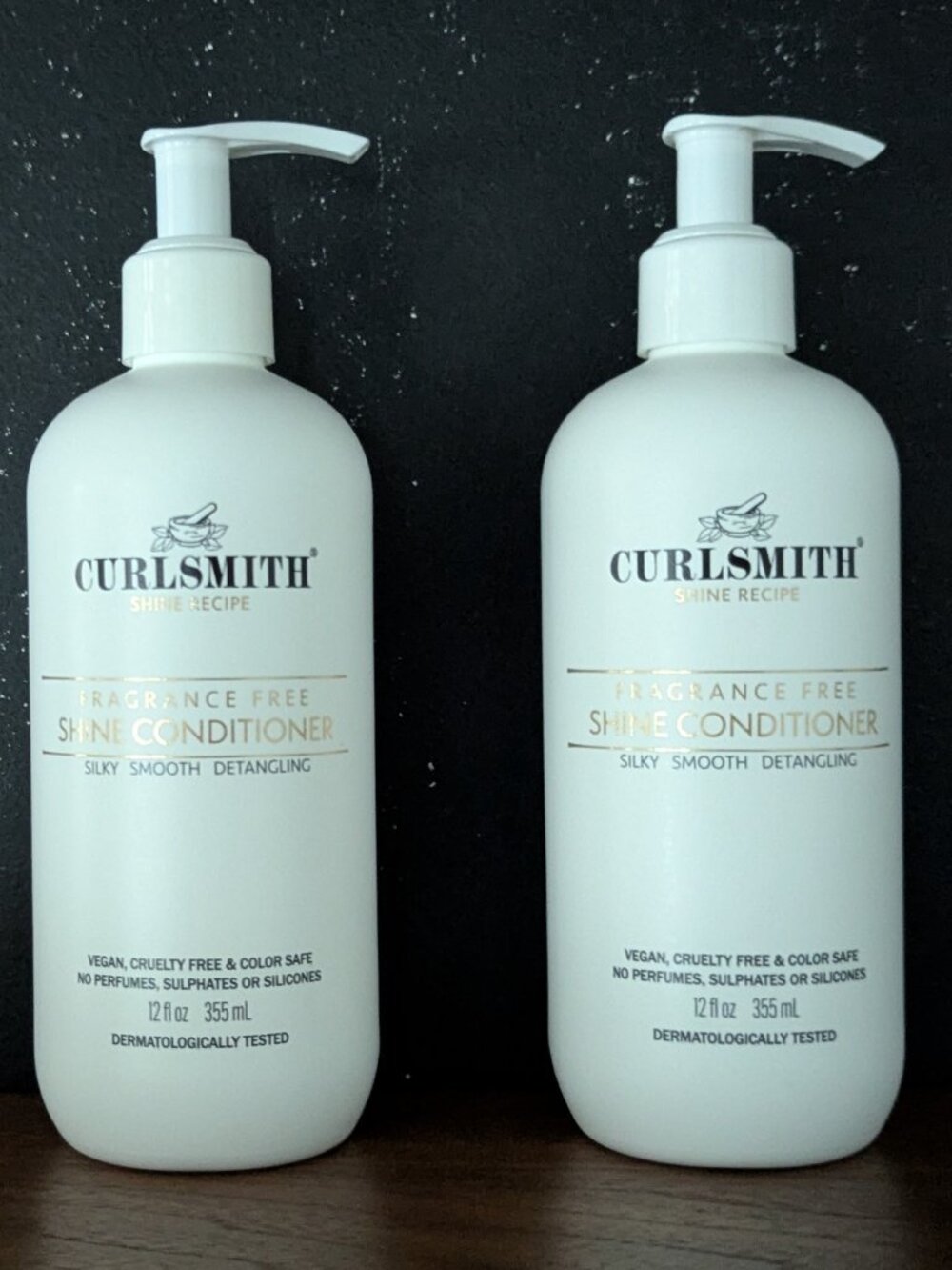 CurlSmith Fragrance-Free Shine Conditioner (12 oz) - 2 New Unopened Bottles